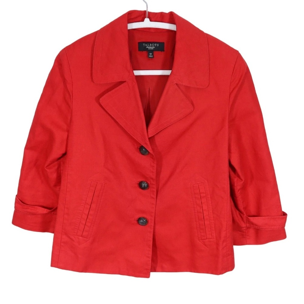 Talbots Vibrant Scarlet Blazer